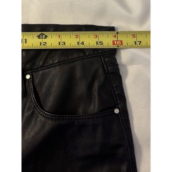 BLANK NYC Waverly Black Faux Leather Pants Women 31 High Rise Flare Pockets NEW - Picture 14 of 15